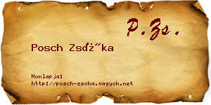 Posch Zsóka névjegykártya